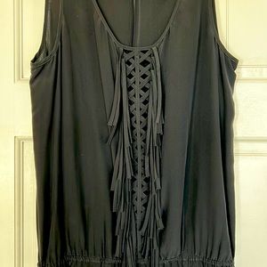Silk BCBG fringe romper